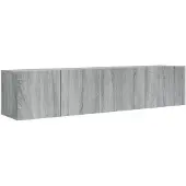 vidaXL 2-tlg. TV-Schrank-Set Grau Sonoma Holzwerkstoff