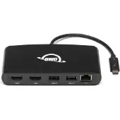 OWC Thunderbolt 3 mini Dock, Kabelgebunden, Thunderbolt 3, 1000 Mbit/s, Schwarz, 40 Gbit/s, Aluminium