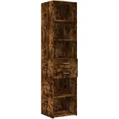 vidaXL Highboard Räuchereiche 45x42,5x185 cm Holzwerkstoff