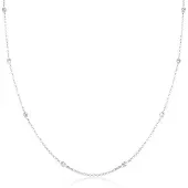 Elli Silberkette "Halskette Solitär Basic Kristalle 925 Silber" Gr. 55, weiß, Halsketten, Damen, 55,mit Stein, Silber 925 (Sterlingsilber), Silberkette