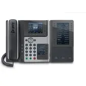 HP Poly Poly Edge E400 IP Telefon und PoE-fähig, IP-Telefon, Schwarz, Kabelgebundenes Mobilteil, 8 Zeilen, IPS, 8,89 cm (3.5")