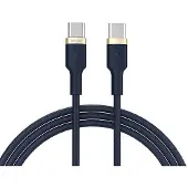 Vayox Ladekabel Premium Line VA0062 | 1m | 2x USB-C | Blau/Gold