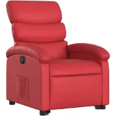 vidaXL Relaxsessel mit Aufstehhilfe Elektrisch Rot Kunstleder
