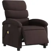 vidaXL Massagesessel Elektrisch Dunkelbraun Stoff