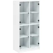 vidaXL Highboard mit Türen Weiß 68x37x142 cm Holzwerkstoff