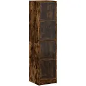vidaXL Highboard mit Glastüren Räuchereiche 35x37x142 cm