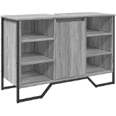 vidaXL Waschbeckenunterschrank Grau Sonoma 91x35x60 cm Holzwerkstoff
