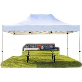 TOOLPORT 3x4,5m Aluminium Faltpavillon, ohne Seitenteile, weiß