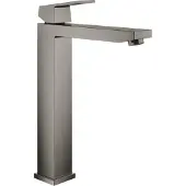 GROHE Eurocube Einhand-Waschtischbatterie, XL-Size, Ausladung 180mm, ohne Ablaufgarnitur, 23406AL0, Farbe: Hard graphite gebürstet