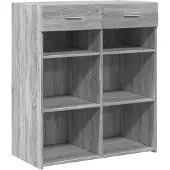 vidaXL Sideboard Grau Sonoma 80x42,5x93 cm Holzwerkstoff