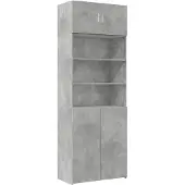vidaXL Hochschrank Betongrau 80x42,5x225 cm Holzwerkstoff