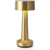 Luxus Europe - Tischlampe Touch Sara Gold - Kabellose LED-Tischlampe für den Innenbereich – USB-C wiederaufladbar