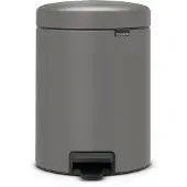 Brabantia 126284, 5 l, Rund, Kunststoff, Grau, Kunststoff, Terrasse