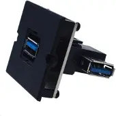 Bachmann Rahmen 1xUSB 3.0, 90° Abgang seitlich