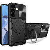 Techsuit CamGuard Pro Back Cover Hülle für Samsung Galaxy S24 FE - Schwarz
