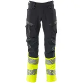 Mascot Hose mit Knietaschen 19879-711-01017 Gr. 76C48 schwarzblau/hi-vis gelb
