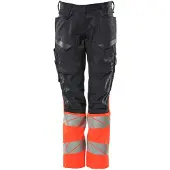 Mascot Damen Hose mit Knietaschen ACCELERATE SAFE Schwarzblau / Hi-vis Rot 42 - 19678-236-10222-76C42 - Schwarzblau / Hi-vis Rot