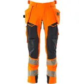 Mascot Herren Hose mit Hängetaschen ACCELERATE SAFE Hi-vis Orange / Schwarzblau 48 - 19031-711-14010-90C48 - Hi-vis Orange / Schwarzblau