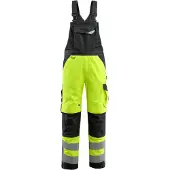 Mascot Newcastle Latzhose mit Knietaschen SAFE SUPREME Hi-vis Gelb / Schwarz 50 - 15569-860-1709-82C50 - Hi-vis Gelb / Schwarz