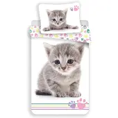 Cofi1453® Baby Katze Baumwolle Bettwäsche Set 140x200 70x90 Duvet Kätzchen