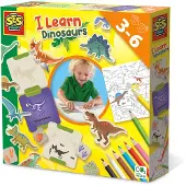 SES Creative Creative 14630 Ich lerne Dinosaurier - Pädagogisches Lernspiel für Kinder, Mal-Set für Kinder, 3 Jahr(e), Karton