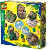SES Creative Gießen und anmalen - Dino-Eier, Guss-/Mal-Set für Kinder, 5 Jahr(e), Mehrfarbig