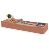 Muddy Buddy Sandkasten "Space Saver", rosa (puderrosa), Sandkästen, Kinder, B/H/L: 45cm x 20cm x 150cm, Massivholz, Sandkasten, mit Matschwanne und Staufach, B:45cm H:20cm L:150cm