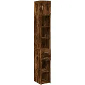 vidaXL Hochschrank Schmal Räuchereiche 30x42,5x225 cm Holzwerkstoff