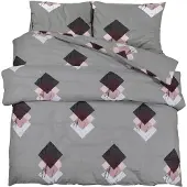 vidaXL Bettwäsche-Set Grau 140x200 cm Baumwolle