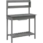 vidaXL Pflanztisch mit Waschbecken 147,5x44x139,5 cm Massivholz Tanne