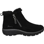 SKECHERS Winterboots "EASY GOING-COOL ZIP", Damen, Gr. 36, schwarz, Leder, Textil, unifarben, Schuhe Winterboots, Winterschuh, Reißverschlussstiefel mit 3M Scotchgard-Imprägnierung