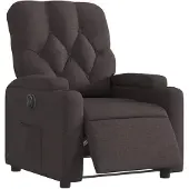 vidaXL Relaxsessel Elektrisch Dunkelbraun Stoff