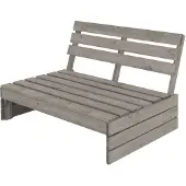 ML-Design Gartenbank 3-Sitzer aus Tannenholz Massiv, 120x76,5x70 cm, Grau, Sitzbank mit Rückenlehne, Holzbank Terrassenbank Hausbank Gartenmöbel Bank