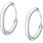 Lotus Paar Creolen "Men's Earrings", silber (edelstahlfarben), Ohrringe, Damen, 18mm, Edelstahl, Paar Creolen