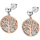 Lotus Paar Ohrstecker "Essentials - Baum des Lebens", rosa (edelstahlfarben, roségoldfarben), Ohrringe, Damen, 14,5mm, Edelstahl, Paar Ohrstecker