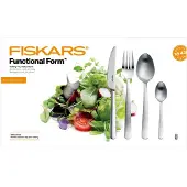 Fiskars Functional Form 24 Pieces Matt Steel Besteckset