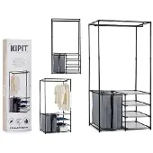 Bigbuy doppelter offener Kleiderschrank mit Stoffkorb 160