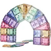 Cleverclixx Großer Kreativ-Bausatz Pastellfarben 125 Teile / Magnetsteinbausatz