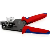 Knipex Präzisions-Abisolierzange mit Formmessern 195 mm brüniert mit Mehrkomponenten-Hüllen - 121212