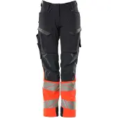 Mascot Hose mit Knietaschen 19178-511-10222 Gr. 34 schwarzblau/hi-vis rot