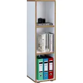 VCM Bücherregal "Holz Büro Regal Bücher Ordner Aktenregal Salia 3f", weiß, B:30cm T:33cm, Regale, Bücherregal