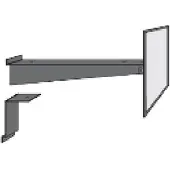 ABUS Quadratischer Wandspiegel für Slatwall-Systeme, 22x22cm