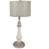 Clayre & Eef Tischlampe Ø 33x75 cm Beige Eisen