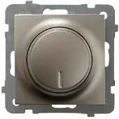 Ospel ŁP-8GL2/m/45, Dimmer & Schalter, Satinierter Stahl, IP20, 230 V, 71 mm, 51 mm