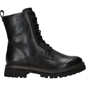 Marco Tozzi Schnürstiefelette , Damen, Gr. 38, ungefüttert, schwarz, Lederimitat, unifarben, Schuhe Schnürstiefelette, Blockabsatz, Schnürboots mit Logo-Emblem an der Ferse
