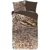 Muller Textil Pure Bettwäsche "Skins" - Braun - (140x220 cm) - 100 % Polyester