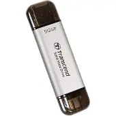 Transcend ESD310, 512 GB, USB Typ-A auf USB Typ-C, 3.2 Gen 2 (3.1 Gen 2), 1050 MB/s, Silber