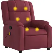 vidaXL Massagesessel Weinrot Stoff