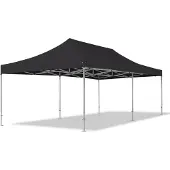 TOOLPORT 4x8m Aluminium Faltpavillon, ohne Seitenteile, schwarz
