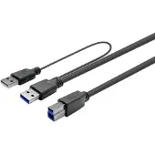 VivoLink PROUSB3AB7C-DUAL, 7 m, USB A, USB B, USB 3.2 Gen 1 (3.1 Gen 1), Schwarz